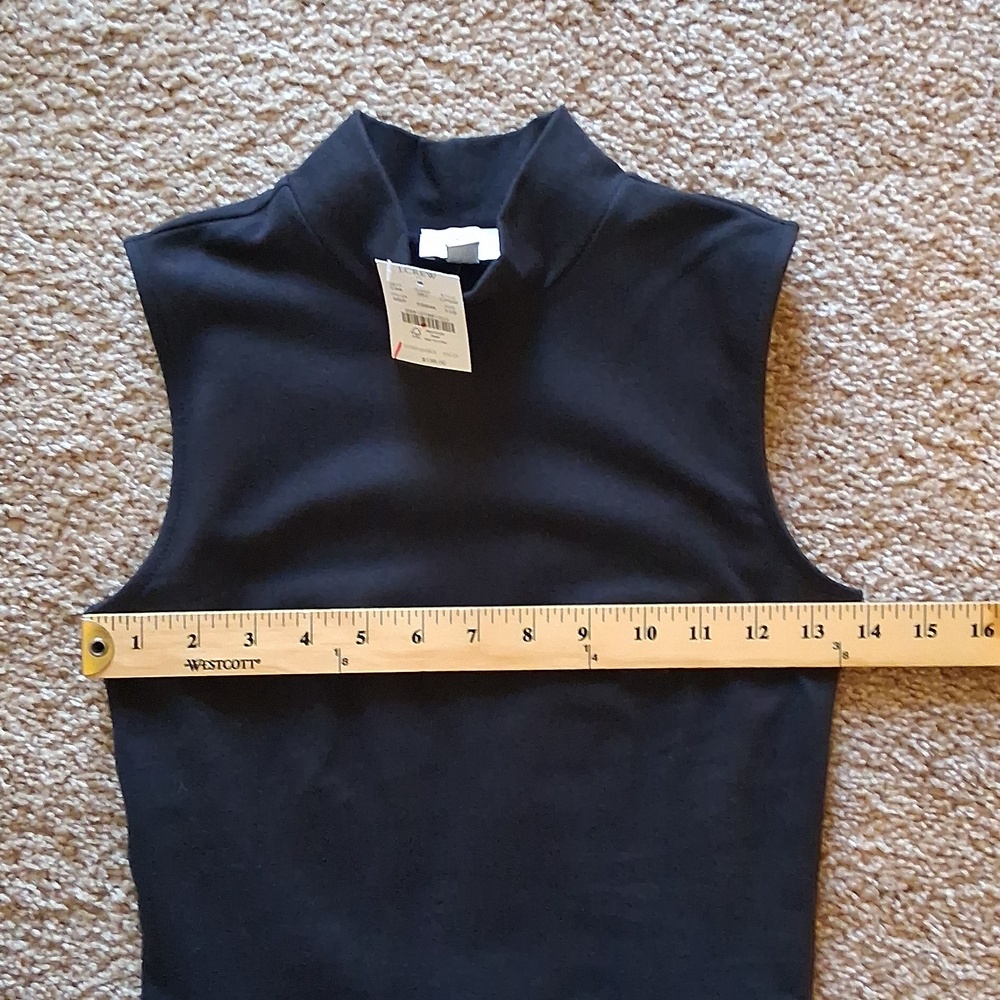 J. Crew Black Mock Neck Gold-Silver Metellic Bling Thread Maxi Dress - Picture 7 of 9